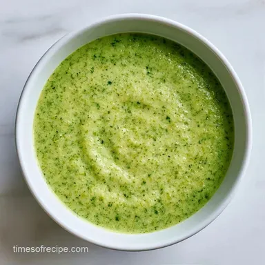 Creamy Zucchini Soup for 6 Servings Recipe Card