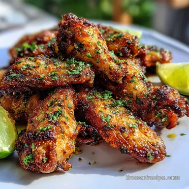 Baked Chicken Wings Recipe for 4 Servings Recipe Card