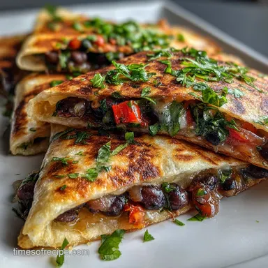 Black Bean Quesadillas: Crispy Baked in 20 Minutes