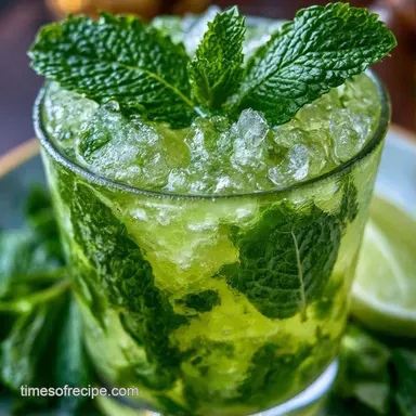 Crushed Ice Mint Drink in 10 Minutes Recipe Card