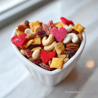 Cupid Crunch Valentine's Day Trail Mix with White Chocolate - Melt-in-Your-Mouth Magic Recipe Card