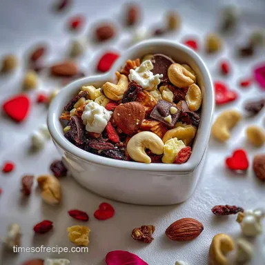 Cupid Crunch Valentine's Day Trail Mix with White Chocolate - Melt-in-Your-Mouth Magic