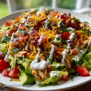 Easy Chicken Taco Salad Recipe for 4 Servings Recipe Card