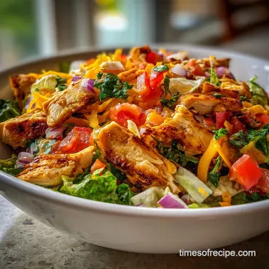 Easy Chicken Taco Salad Recipe for 4 Servings