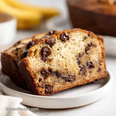 Easy Chocolate Chip Banana Bread: Moist Recipe Card