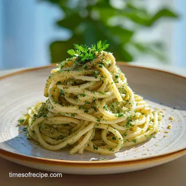 Easy Vegetarian Recipe with Garlic: Creamy Pasta for 4 Servings