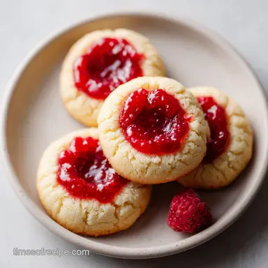 Thumbprint Cookies Easy Raspberry Recipe in 27 Minutes Recipe Card