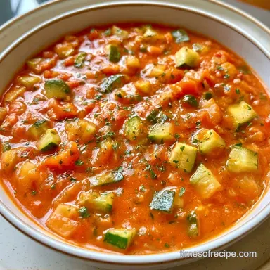 Easy Tomato Zucchini Soup in 30 Minutes Recipe Card