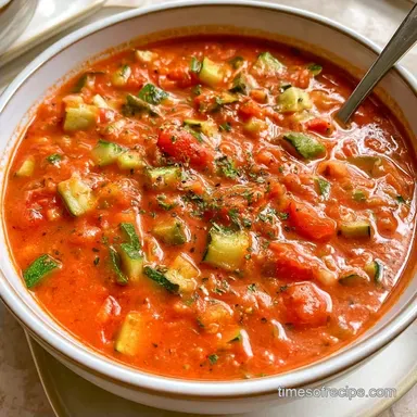 Easy Tomato Zucchini Soup in 30 Minutes