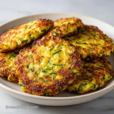 Easy Zucchini Patties Recipe: Crispy Recipe Card