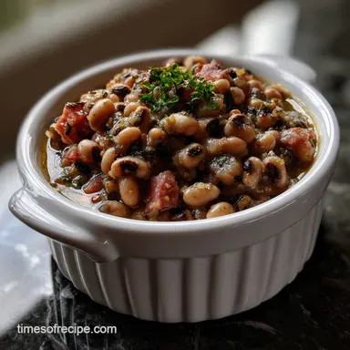 Effortless Crock Pot Black Eyed Peas Recipe with Ham