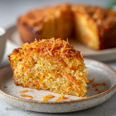 Flourless Oatmeal Carrot Cake Delight for 8 Servings Baked Recipe Card