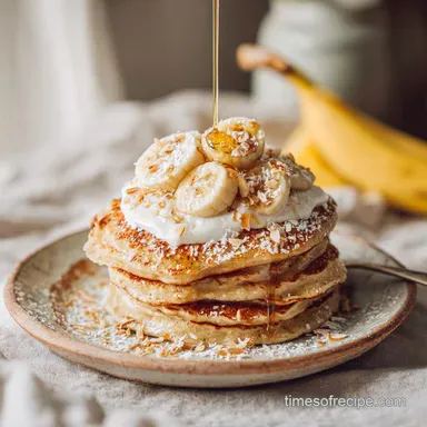 Banana Pancakes Recipe Fluffy Easy for 4 Servings
