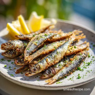 Fried Fresh Anchovies Recipe for 4 Servings