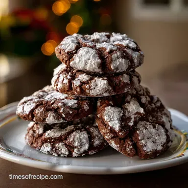 Crinkle Cookies: The Ultimate Fudgy Chocolate Recipe Recipe Card
