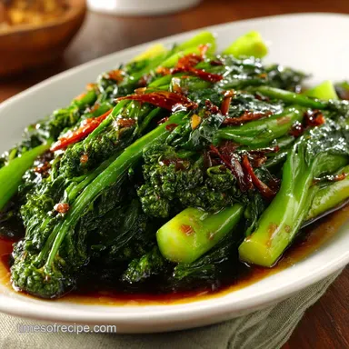 Gai Lan Chinese Broccoli: Restaurant-Quality Oyster Sauce Recipe Recipe Card