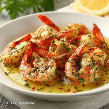 Garlic Shrimp Scampi in 10 Minutes Recipe Card