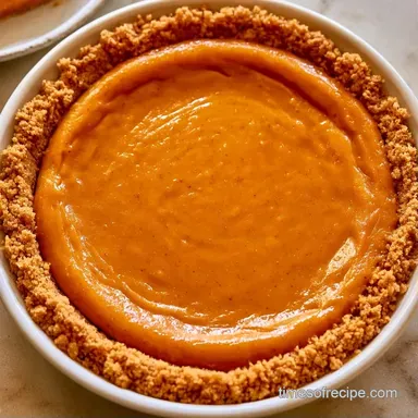 Graham Cracker Pumpkin Pie: Silky Center Recipe Card