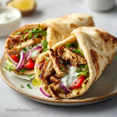 Greek Chicken Gyros Recipe: Tender Ribbons for 6 Servings