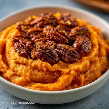 Sweet Potato Casserole for 12 Servings Recipe Card