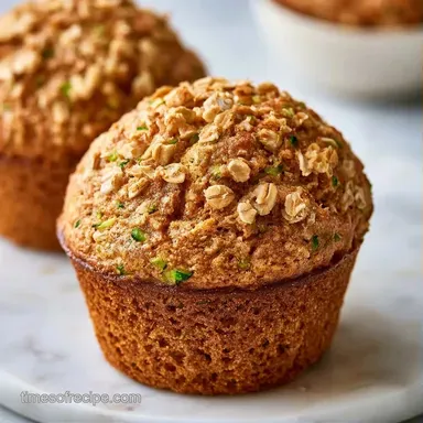 Zucchini Muffins with Oats Recipe Card
