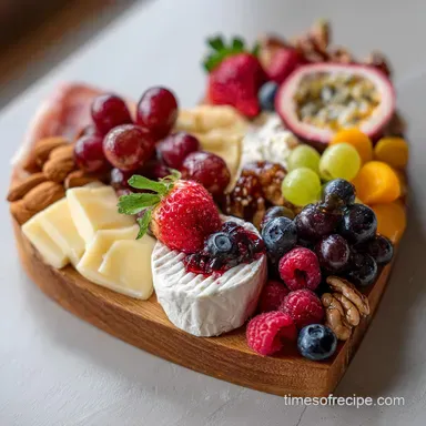 Best Valentines Day Charcuterie Idea with Heart-Shaped Cheese and Fruit in 20 Minutes Recipe Card