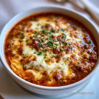 Crockpot Lasagna Soup for 8 Servings