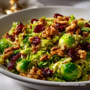Christmas Salad: Crunchy Cranberry Walnut Holiday Recipe Recipe Card