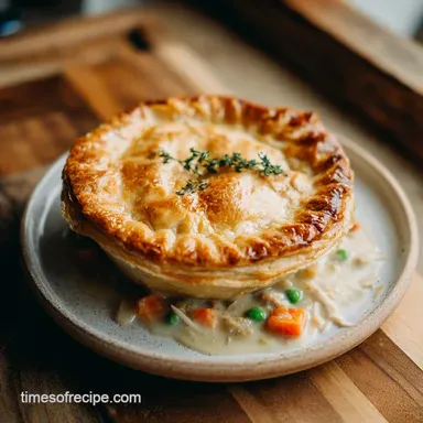 Chicken Pot Pie: Crispy Crust, 1h 10m Recipe Card
