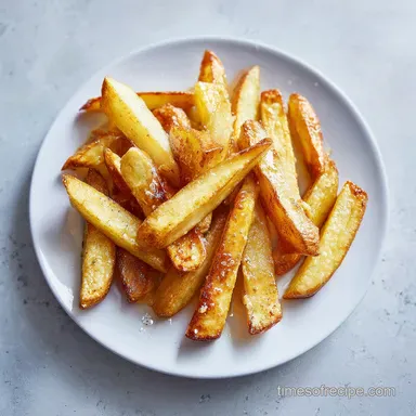 Steak Fries Recipe for 4 Servings: Roasted Recipe Card