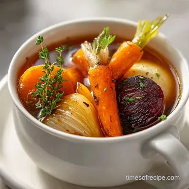 Vegetable Broth Recipe in 55 Minutes for 8 Servings Recipe Card