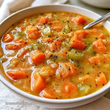 Vegetable Broth Soup for Meal Prep Recipe Card