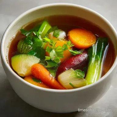 Vegetable Broth Recipe in 55 Minutes for 8 Servings