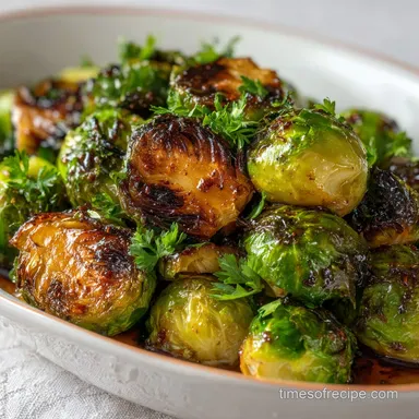 Honey Balsamic Brussels Sprouts for 4 Servings Recipe Card