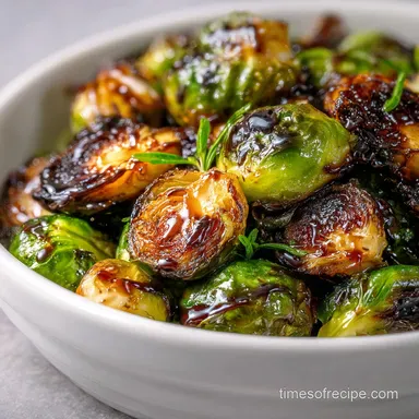 Honey Balsamic Brussels Sprouts for 4 Servings