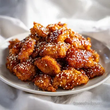 25 Minute Honey Garlic Chicken Recipe with Sesame Seeds for 4 Recipe Card