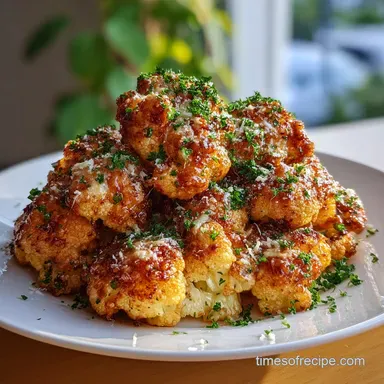 Hot Honey Garlic Parmesan Baked Cauliflower Wing Recipe: Crispy Baked