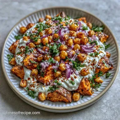 Indian Loaded Sweet Potatoes for 4