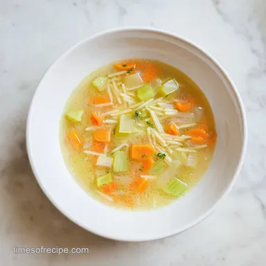 Italian Pastina Soup: Velvety Broth Recipe Card