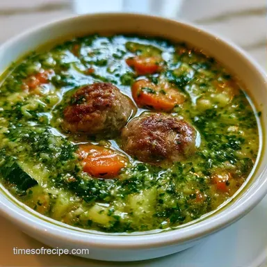 Italian Zucchini Soup with Sausage Recipe Card