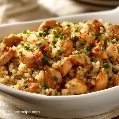 Keto Cauliflower Fried Rice in 18 Minutes Recipe Card