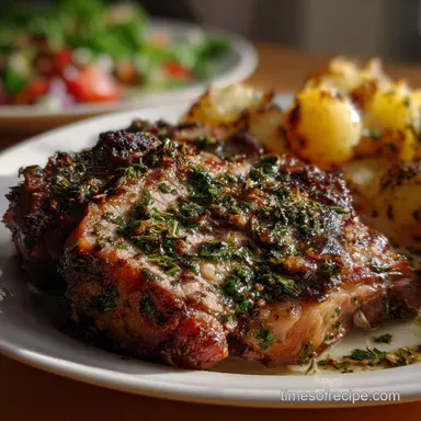 Leftover Prime Rib Recipe with Garlic and Herbs Recipe Card