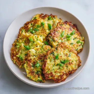 Leftover Zucchini Pancakes: Crispy