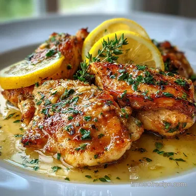 Lemon Garlic Butter Chicken Thighs Recipe: 30 Min Recipe Card