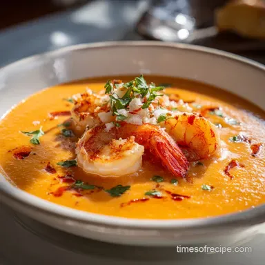 Seafood Bisque Recipe for 6 Servings Recipe Card