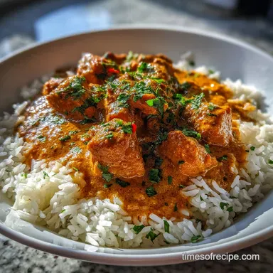 Butter Chicken with Basmati Rice in 30 Minutes Recipe Card