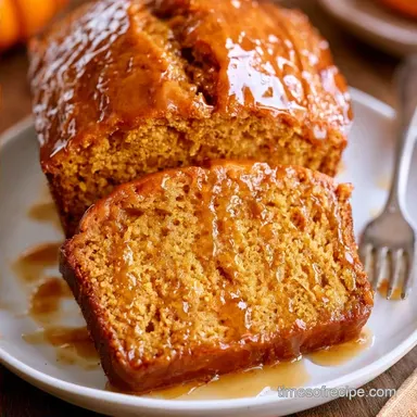 Maple Glazed Pumpkin Bread in 70 Minutes