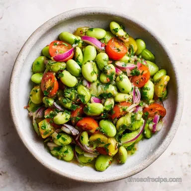 Mexican Edamame Salad with Cilantro Lime Dressing in 15 Minutes Recipe Card
