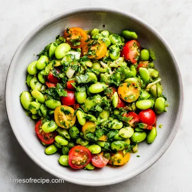 Mexican Edamame Salad with Cilantro Lime Dressing in 15 Minutes