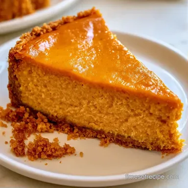 NoBake Pumpkin Cheesecake for 12 Slices Recipe Card